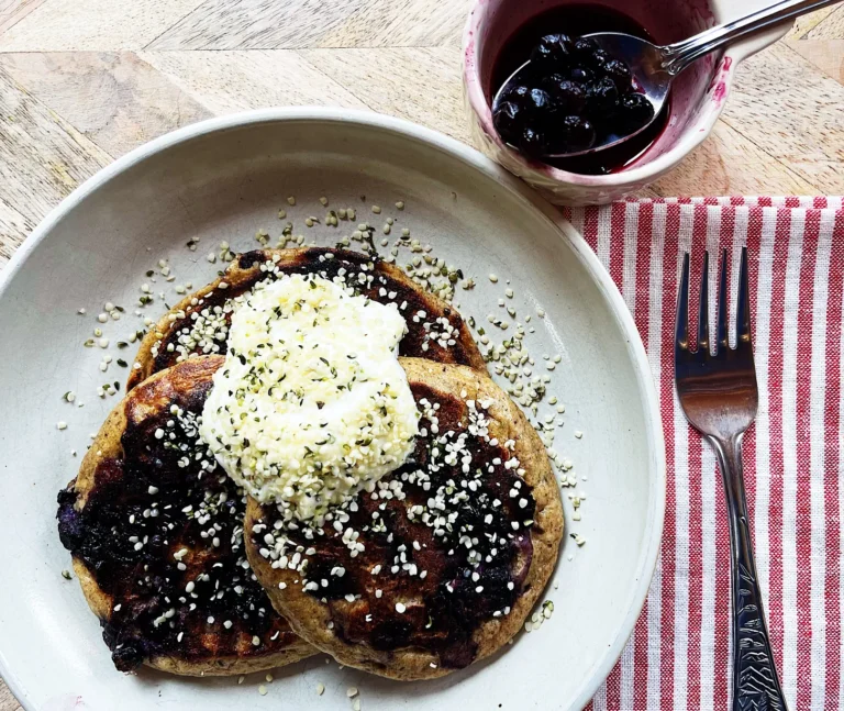 Protein-Packed Pancakes with Wild Blueberries